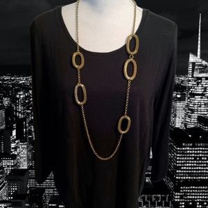 Trendy Long Gold Chain Link Necklace